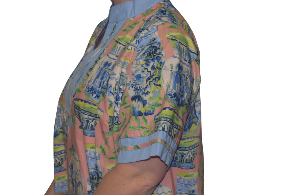 Abstract Print Shift Dress
