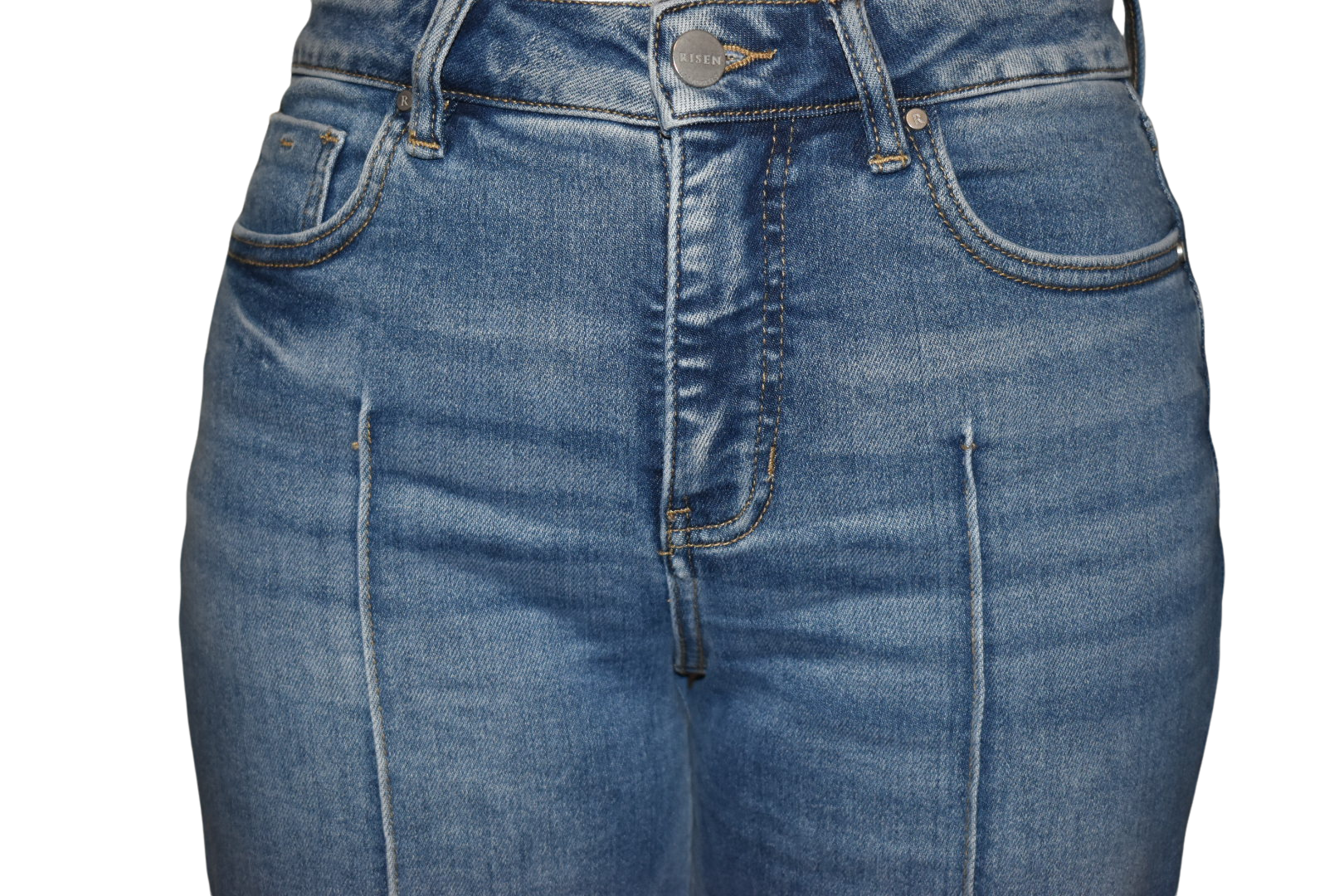 Risen Mid Rise Crop Wide Leg Jean