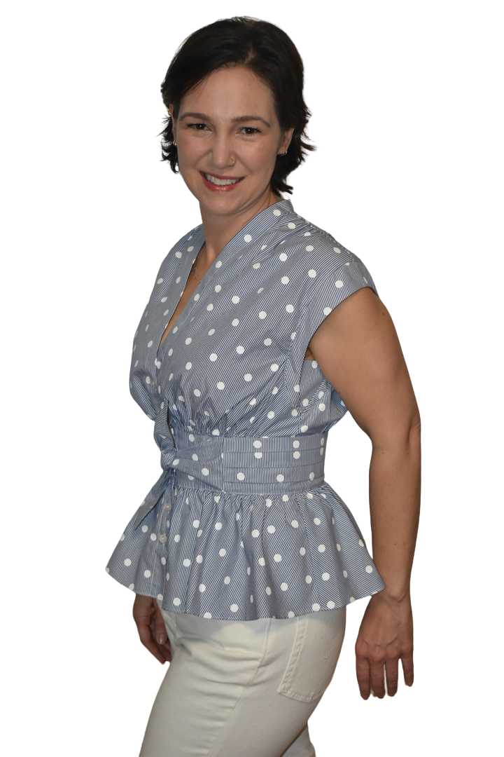 Striped Polka Dot Peplum