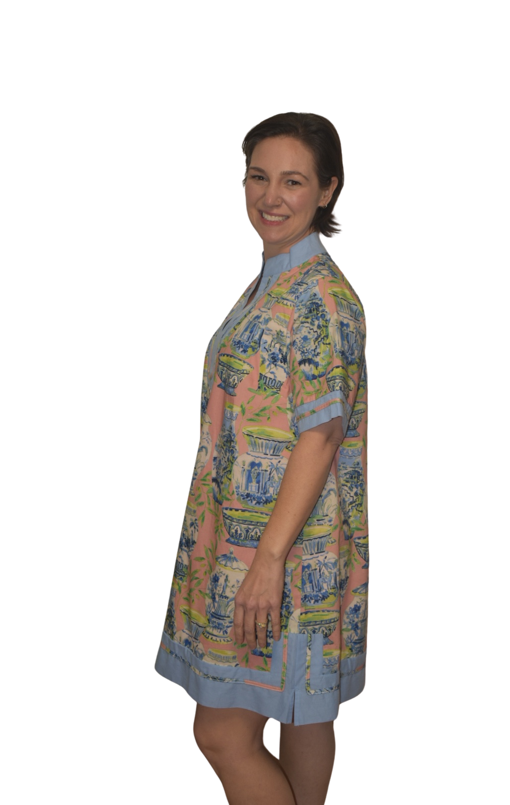 Abstract Print Shift Dress