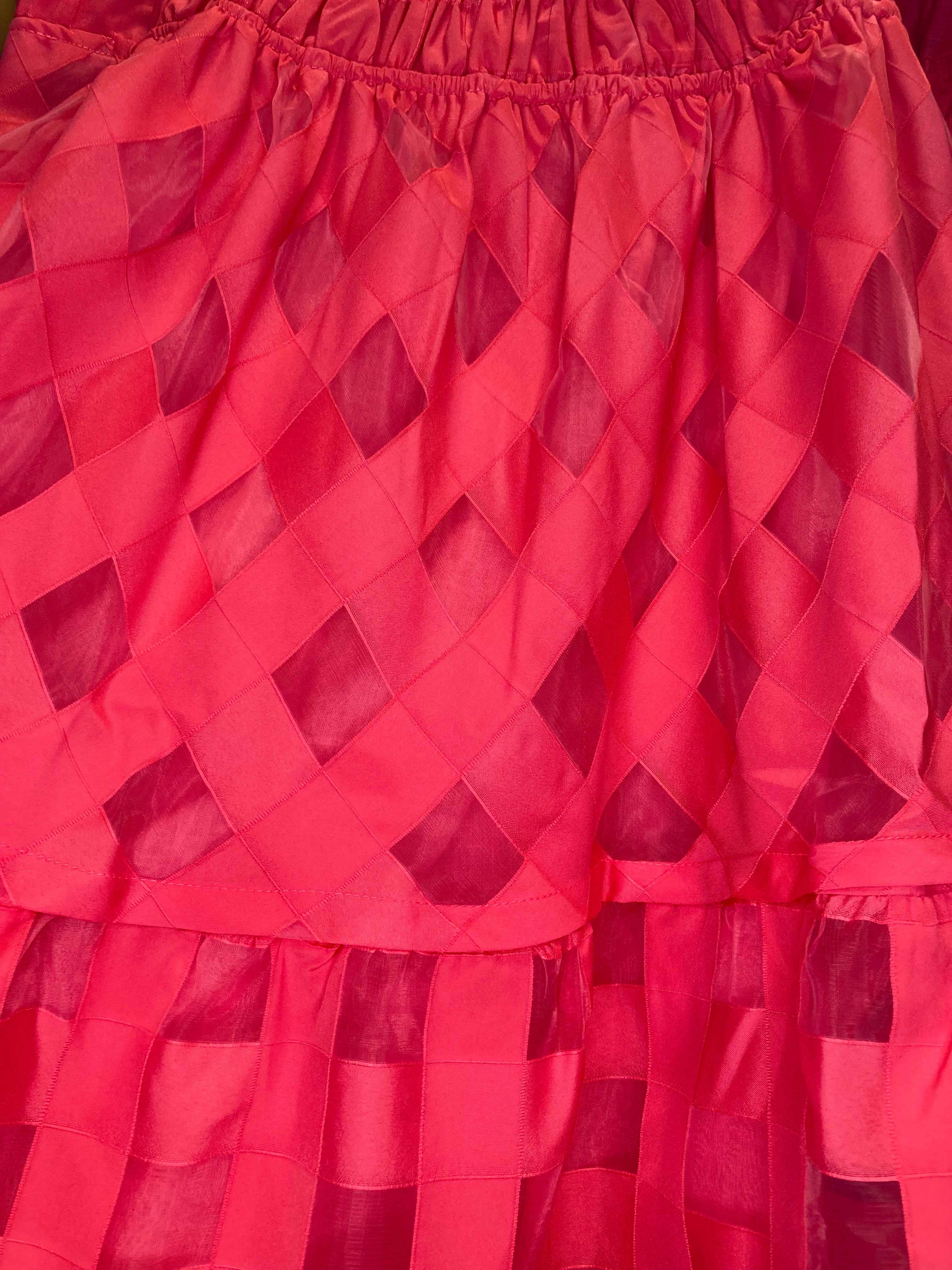 Basketweave Tiered Midi Dress