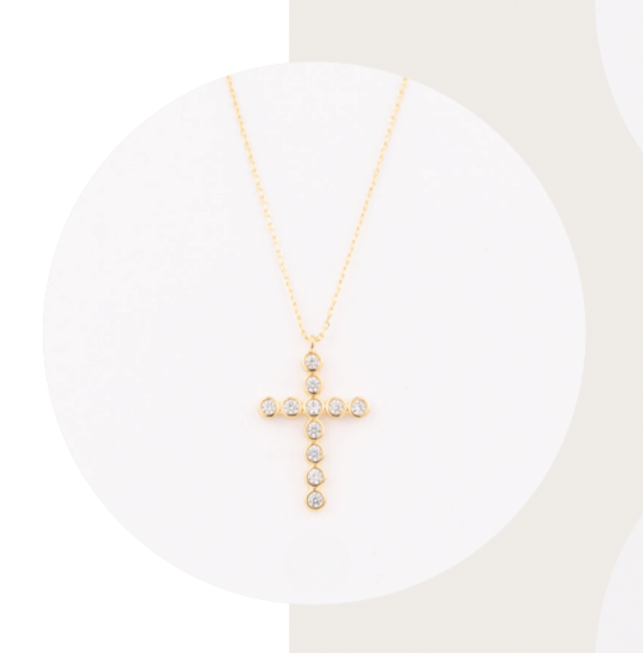 Delphine Cross Necklace