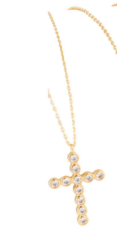 Delphine Cross Necklace