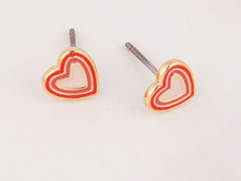 Girl's Heart Stud Earrings