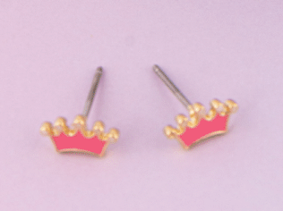 Princess Crown Stud Earrings