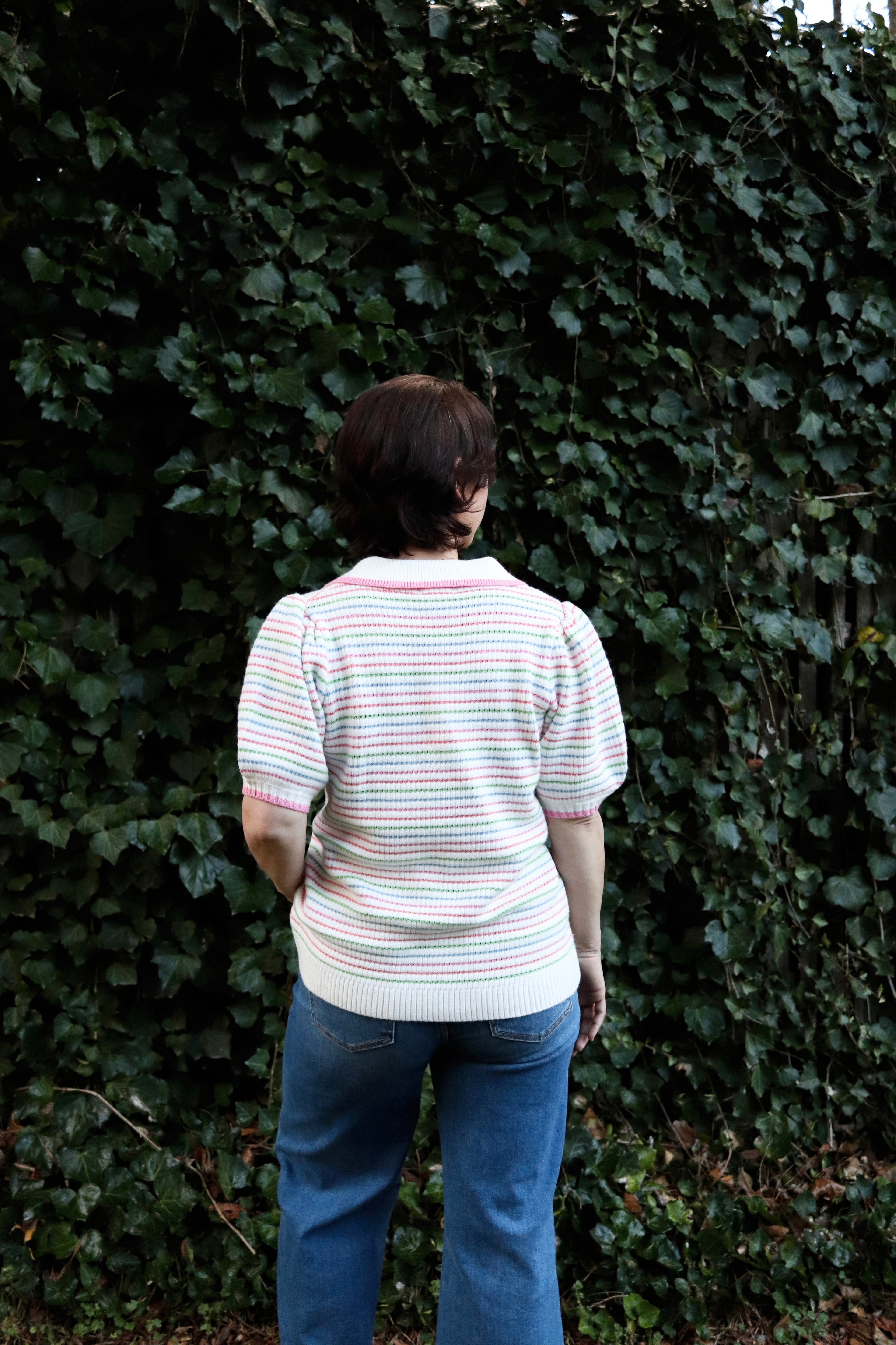 Emma Striped Puff Sleeve Sweater