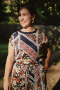 Mix Media Printed Sleeveless Top