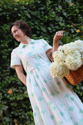 Floral Short Sleeve Tiered Midi Dress