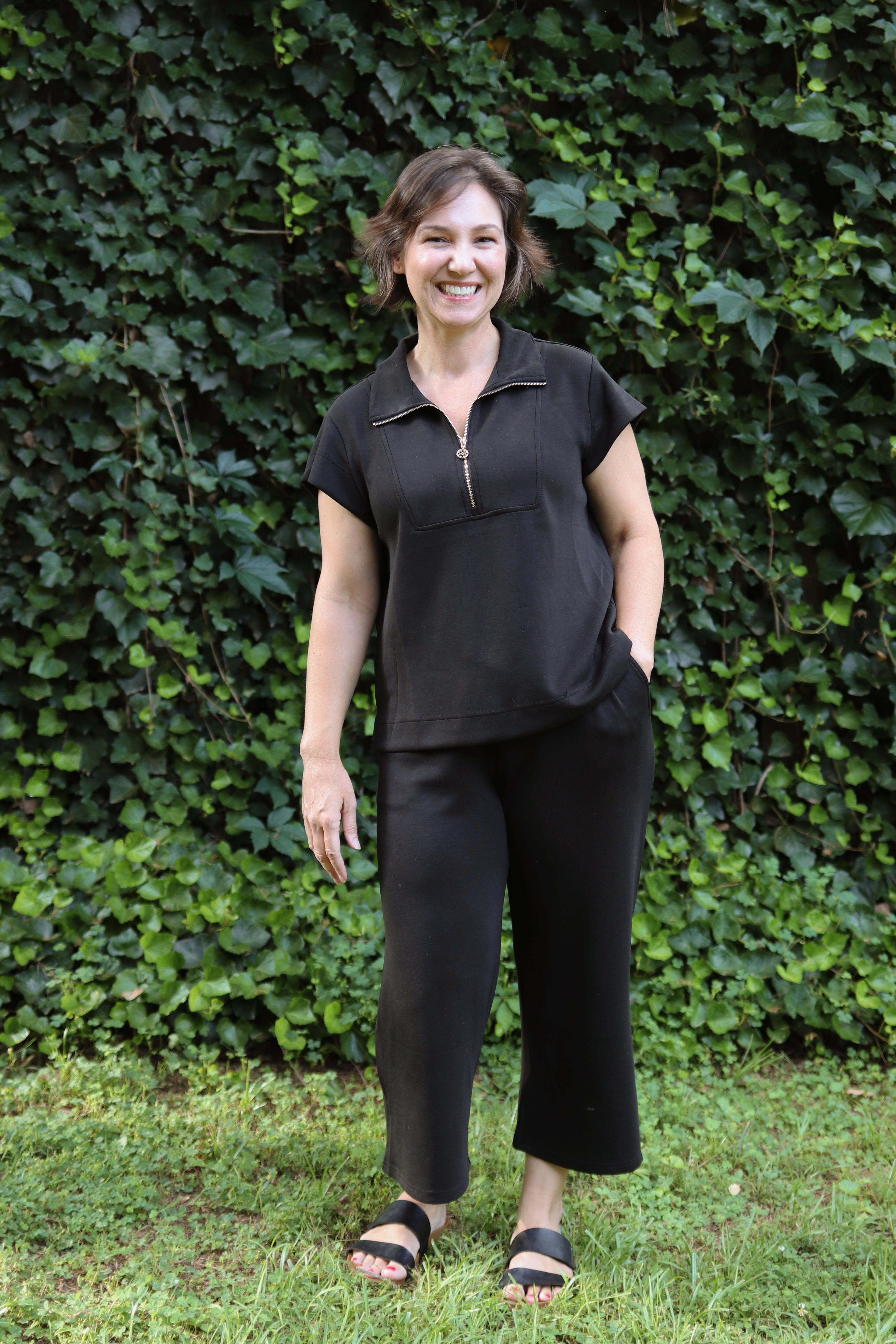 Black Half Zip Pullover