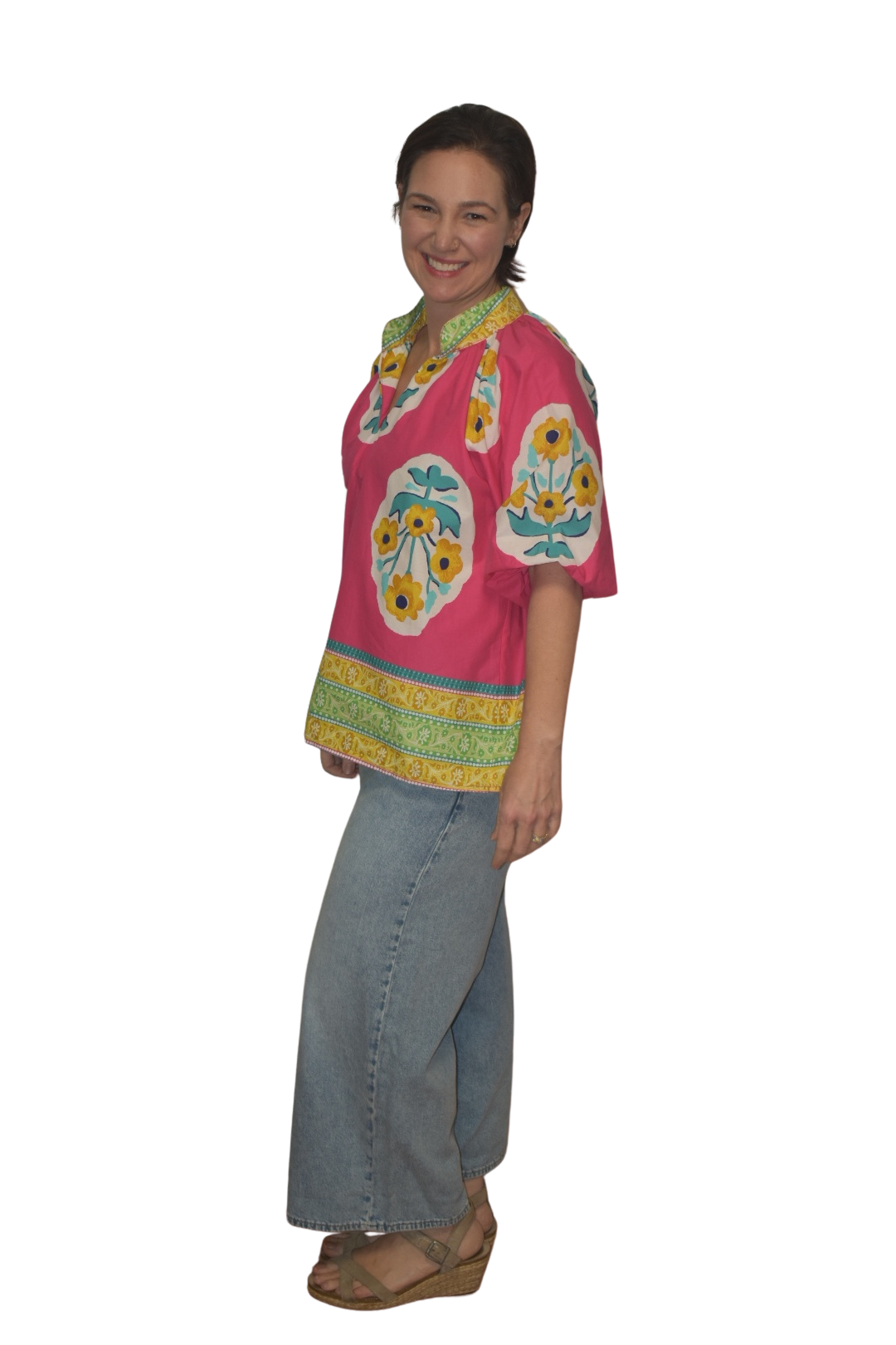 Boho Chic Floral Print Blouse