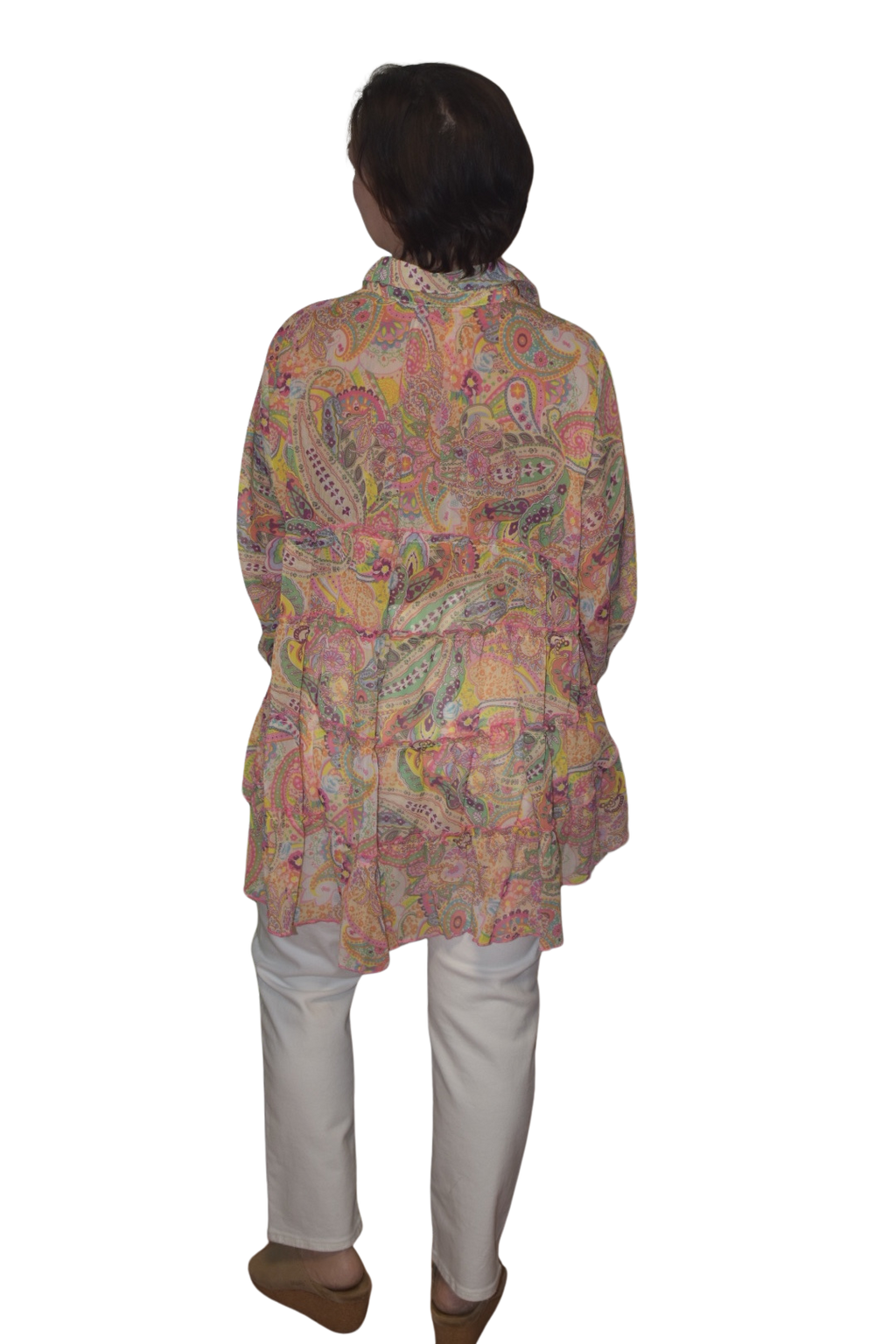 Paisley Print Collard Tunic