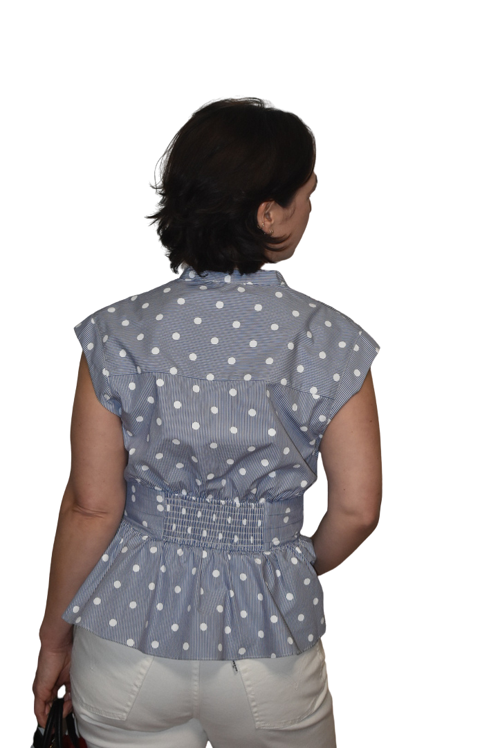 Striped Polka Dot Peplum
