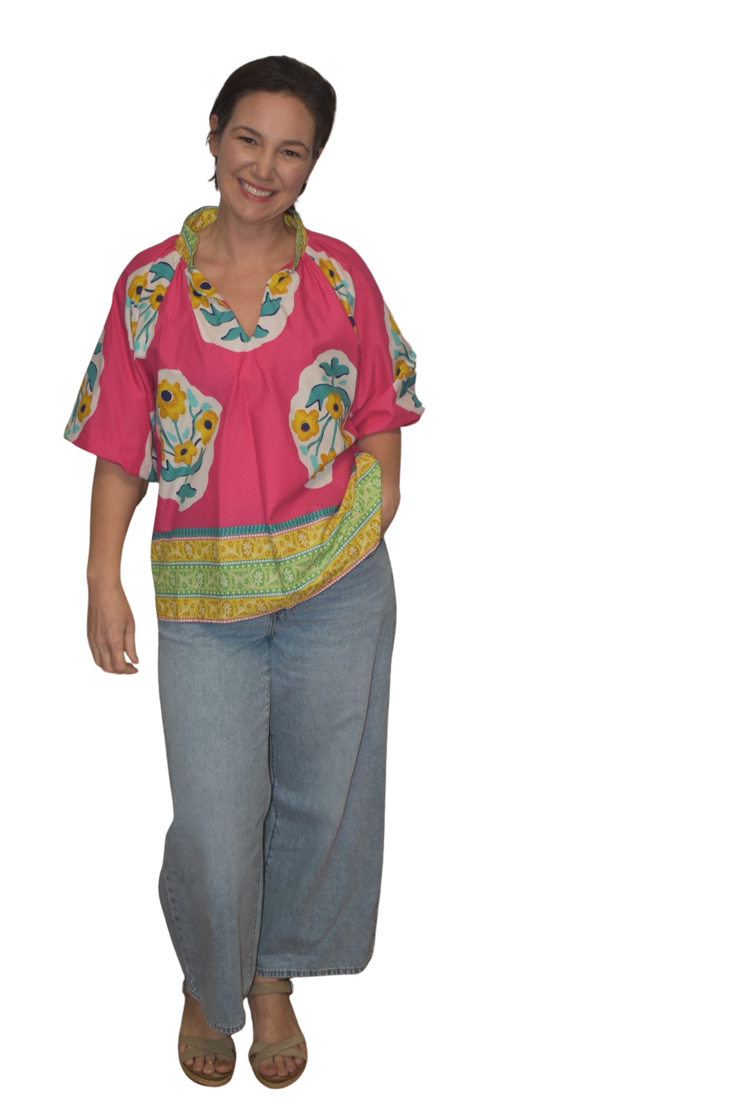 Boho Chic Floral Print Blouse